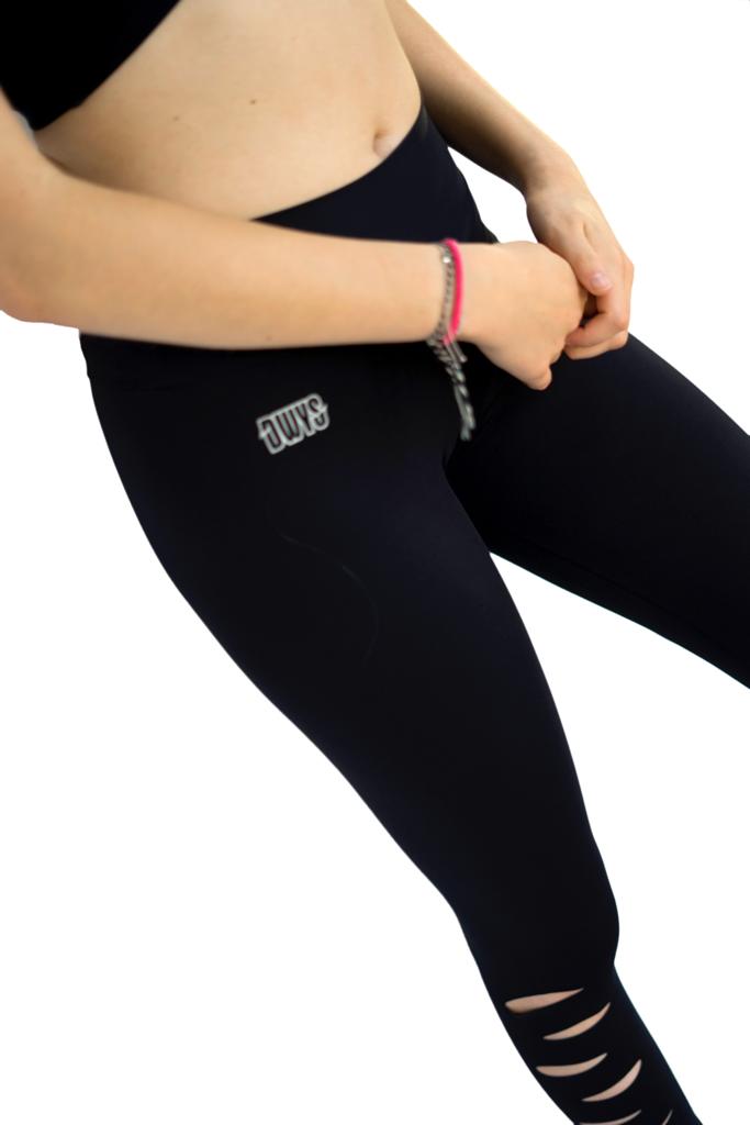Infinity Leggings, Detailansicht mit DWYS-Logo