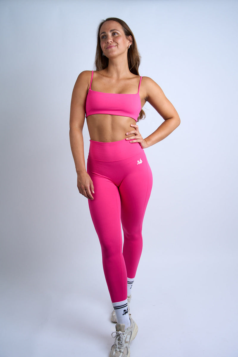 Straps Set Fuchsia — Straps Sport-BH und Classic Curve Leggings in Fuchsia