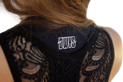 Tanktop Damen mit Netz, Nahaufnahme des Netz-Rückens