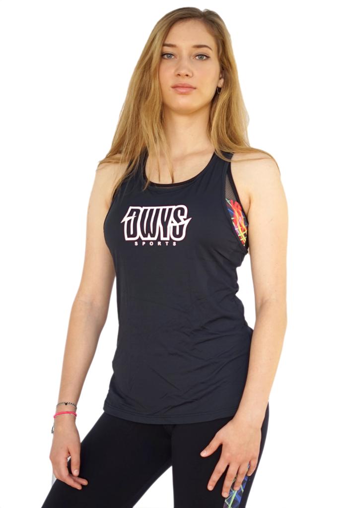 Tanktop Damen in Schwarz, Frontansicht