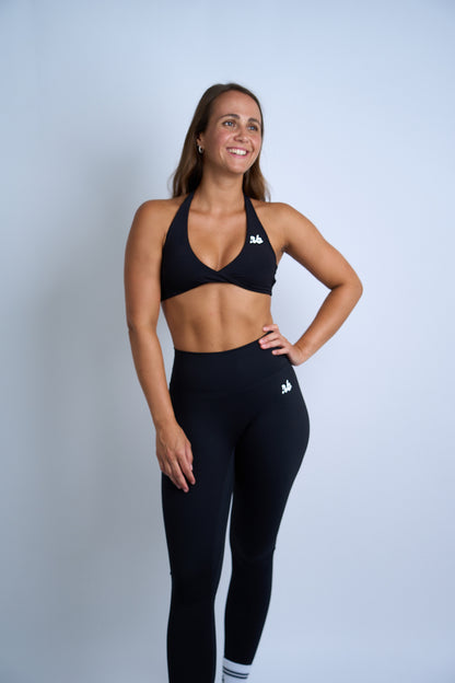 Black Shaping Scrunch Leggings von vorne